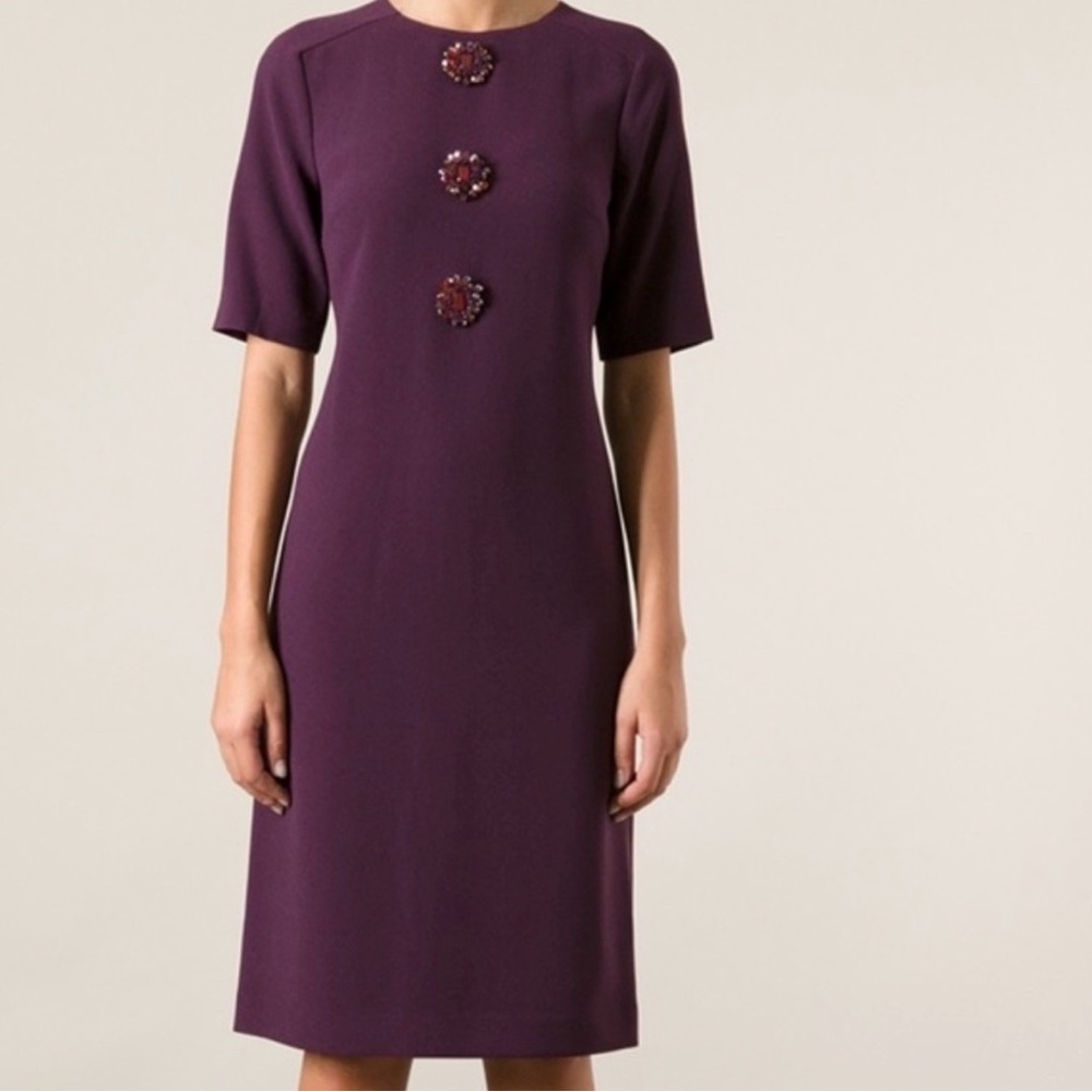 Tory Burch Deep Purple Midi Dress